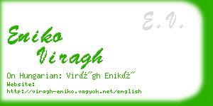 eniko viragh business card